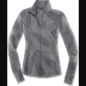 Brooks Running Dash half-zip top - sunshine heather gray pattern